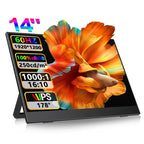 14" Full HD Portable Monitor 100%SRGB 16:10 for Suitable for laptop expansion dual screen solution for Enhanced Productivity
