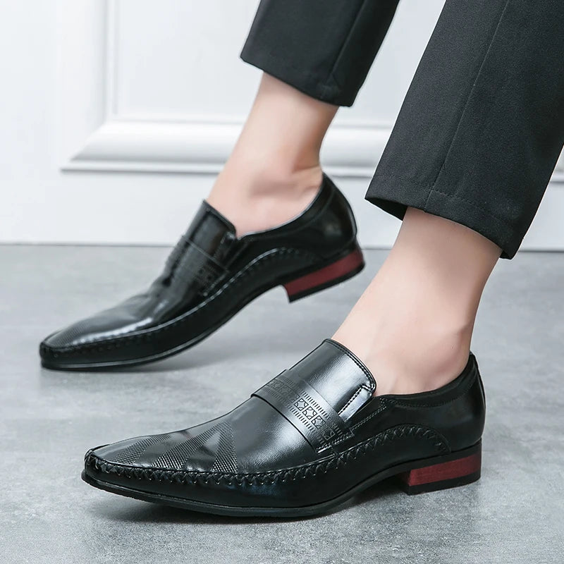 Luxury Dress Shoes Man Classic Leather Shoes Brand Men's Italian Shoes Pointed Toe Business Formal Shoes For Men Oxfords Loafers