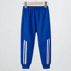1/3 Piece Set Autumn And Winter Children's Mmulti-color Sports Thick Sweatpants For Boys And Girls With Plush Warm Casual Pants