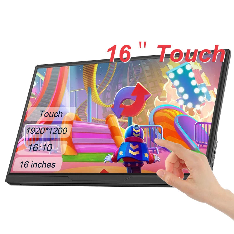 LANLIPU14`15.6`16 inch Portable Monitor FHD 1200P USB-C HDMI External Second Screen for Mac Laptop PC Switch Xbox PS4/5 Xbox