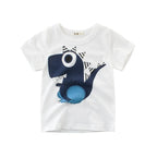 2-8T Toddler Kid Baby Boys Clothes Summer Cotton Top Infant Short Sleeve T Shirt Fashion Cute Tee Boys Tshrit Outfits