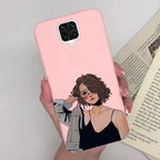 For Xiaomi Redmi Note 9 Pro Max Phone Case Matte Cute Girl Avocado Soft Silicone Cover For Xiaomi Redmi Note 9 Pro Max 9S Bumper