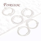 Multi Types 14K/18K Gold Plated Round Bead Frame,Brass Metal Circle Frame Connectors Spacers Beads,DIY Beading Jewelry Making