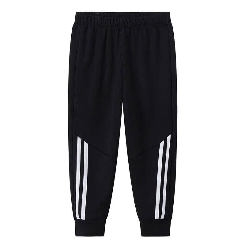 1/3 Piece Set Autumn And Winter Children's Mmulti-color Sports Thick Sweatpants For Boys And Girls With Plush Warm Casual Pants
