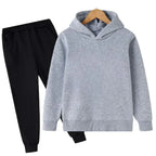 Autumn and Winter Children's Fashion Sports Hoodie+Pants Set for Boys and Girls Aged 4-14, Casual and Comfortable 2-piece Set