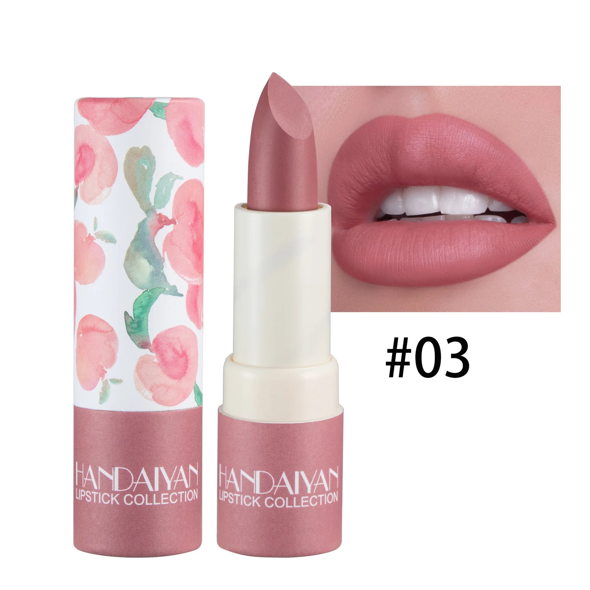 HANDAIYAN 8 Colors Velvet Nude Lipstick Sexy Red Pigments Makeup Matte Lip Stick Long Lasting Waterproof Professional Cosmetics