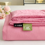 Washed Cotton Bed Flat Sheet for Double Bed Plain Solid Color Top Sheets Single/Queen/King Flat Bedsheets Home Bed Linen Sheets