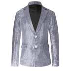 Bright Red Men Luxury Small Sequin Suit Jacket, Black / Green Fashion Male Wedding Dance Party Bar KTV  Blazers Coat.