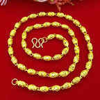 Plated Color 18K Gold Real Gold Necklace Gold Necklace Domineering Fashion Trendy 24K 999 Men's Gold Necklace Pendant Gifts