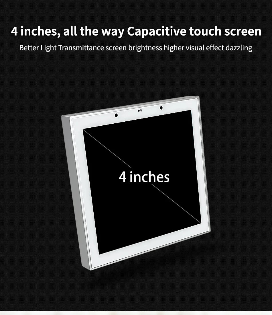 Smart Home Touch Screen 4inch WIFI Android11 bluetooths audio in Wall Amplifier Control Background Music Ceiling Speakers system