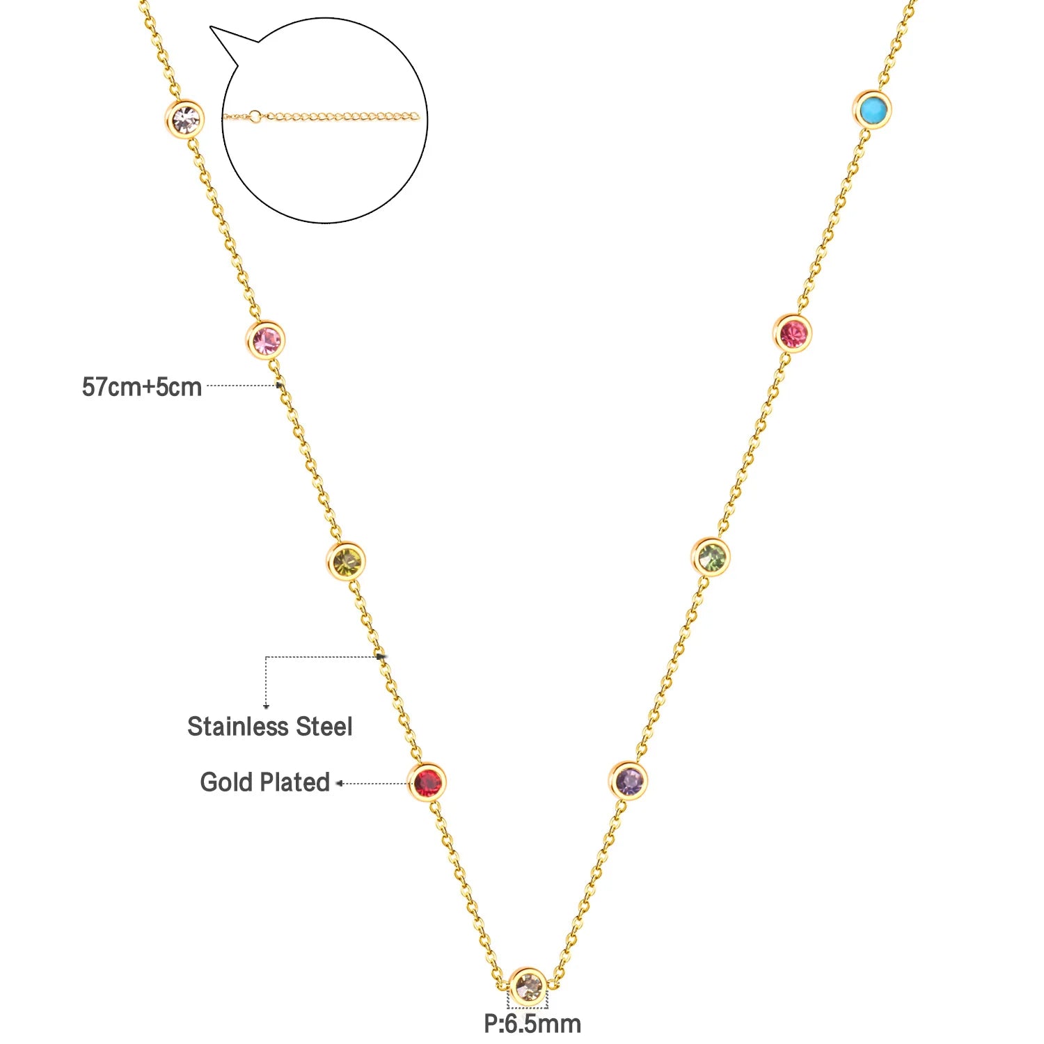 LUXUKISSKIDS Trendy Korean 5 Stars Charms Clavicle Choker Steel Fairy Woman Eight-Pointed Star with Shiny Zirconia Neck Collier