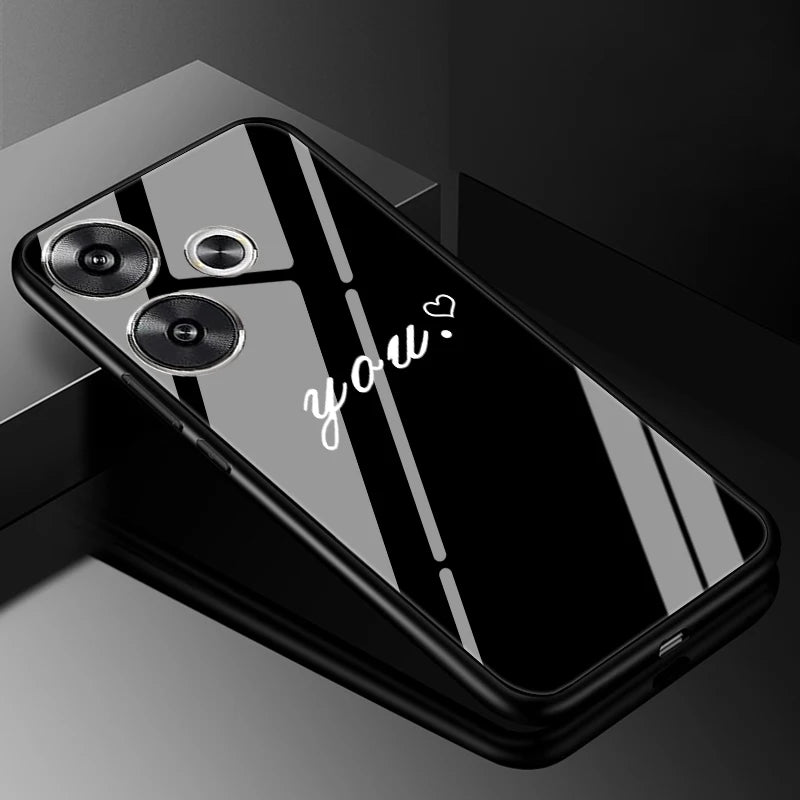 For Xiaomi Redmi 13 Case Cover Tempered Glass Cases for Xiaomi POCO M6 4G Redmi13 Redmi 13C 4G 5G Hard Back Bumper POCO C65