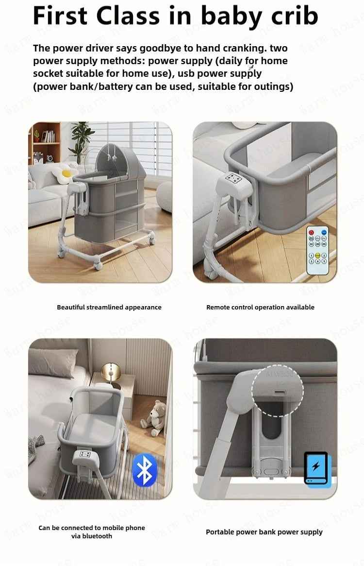 Portable Child Beds Multifunctional Children Folding Newborn Baby Cribs Child Beds Luxury Baby Bassinet Bedside Crib