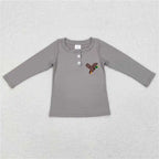 Wholesale Children Long Sleeves Mardi Gras Infant Kids Zipper Tee T-shirts Baby Boy Shirt Toddler Lapel Cotton Pullover Top