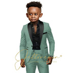 White Boys Suits 2 Pieces Wedding Formal Party Tuxedo Child Shawl Lapel Kids Dress Jacket Pants Slim Fit Blazer Sets