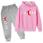 Autumn Leisure Letter Print Childrens Hoodie Long Sleeve+Pants Suits 2 Piece Set 3-14 Y Boys Girls Outfits Streetwears Sportsuit