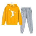 Autumn and Winter Children's Fashion Sports Hoodie+Pants Set for Boys and Girls Aged 4-14, Casual and Comfortable 2-piece Set