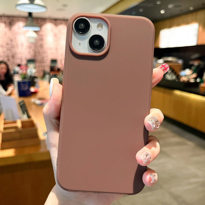 Fashion Candy Colors Soft Phone Case for IPhone 16 12 14 13 15 Pro Max 14Plus Camera Bumper Shock Protection Matte Cover Coque