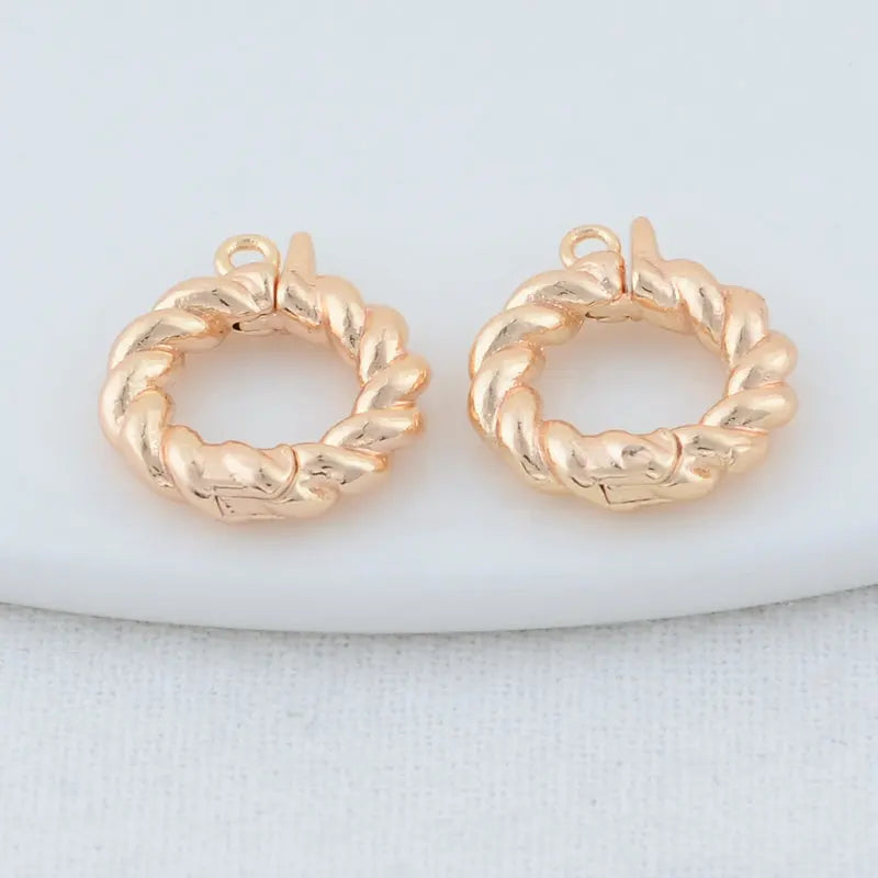14*17MM 14K Gold Color Plated Round Clasps Necklace Clasps High Quality Jewelry Accessories