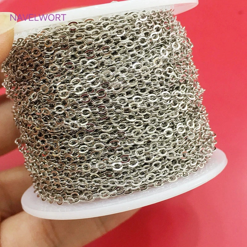 1.5mm/2mm Thin Chains 14K/18K Gold Plated O Chain For Bracelet Necklace Making Accessories DIY Jewelry Making Findings Wholesale
