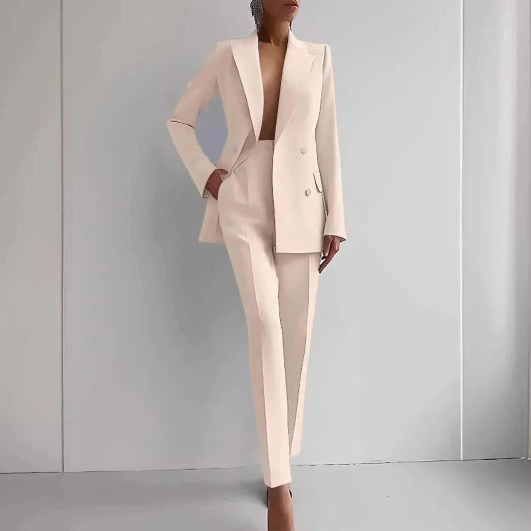 2025 Spring Hot Selling Commuting Elegant New Comfortable Trendy Fashion Elite Leisure Professional Clothing Women's Suit Set