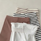 Baby clothes 0-6 year old children's pants striped cotton girls solid color leggings casual striped thin new boys elastic pants