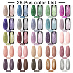 Mtssii 20/40/60Pcs Nail Gel Polish Set Kit Nude Pink Glitter Nail Art UV Gel Manicure Set Vernis Semi Permanent Base Top Coat