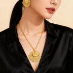 Gold Plated  jewelry set for necklaces earrings and rings Women Men Fashion 18k Gold Color Jewelry Making for Party Daily