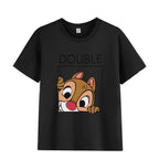 Chip and Dale Disney Kids Tshirts Cartoon Double and Trouble Print Summer Twins Tops Tees Funny Boys Girls Best Friends Shirts