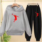 Children's Sportswear,playing Clothes, Hooded Sweatshirts and Long Pants Are Suitable for Boys and Girls Aged3to13.Charming Sets