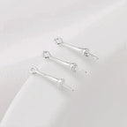 Gold Plated Brass Long Eye Pin Peg Bail with 6mm Bead Cap and Peg Pendant Bail,For Half Drilled Pearls,Earring Jewelry Making