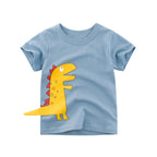 2-8T Toddler Kid Baby Boys Clothes Summer Cotton Top Infant Short Sleeve T Shirt Fashion Cute Tee Boys Tshrit Outfits