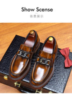 2024 New Shoes For Men Loafers Mens Dress Shoes Leather Shoes Man Male Genuine Leather Social Shoes