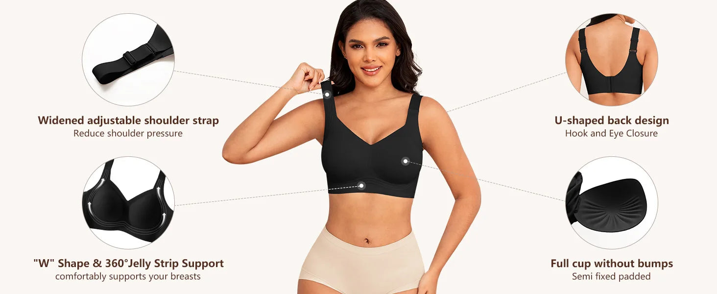 Seamless Bras for Women Comfort Lingerie Padded Sports Tops Non-wire Underwear Soft Bralette Support Sexy Bra Intimates