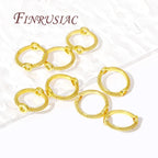 Multi Types 14K/18K Gold Plated Round Bead Frame,Brass Metal Circle Frame Connectors Spacers Beads,DIY Beading Jewelry Making