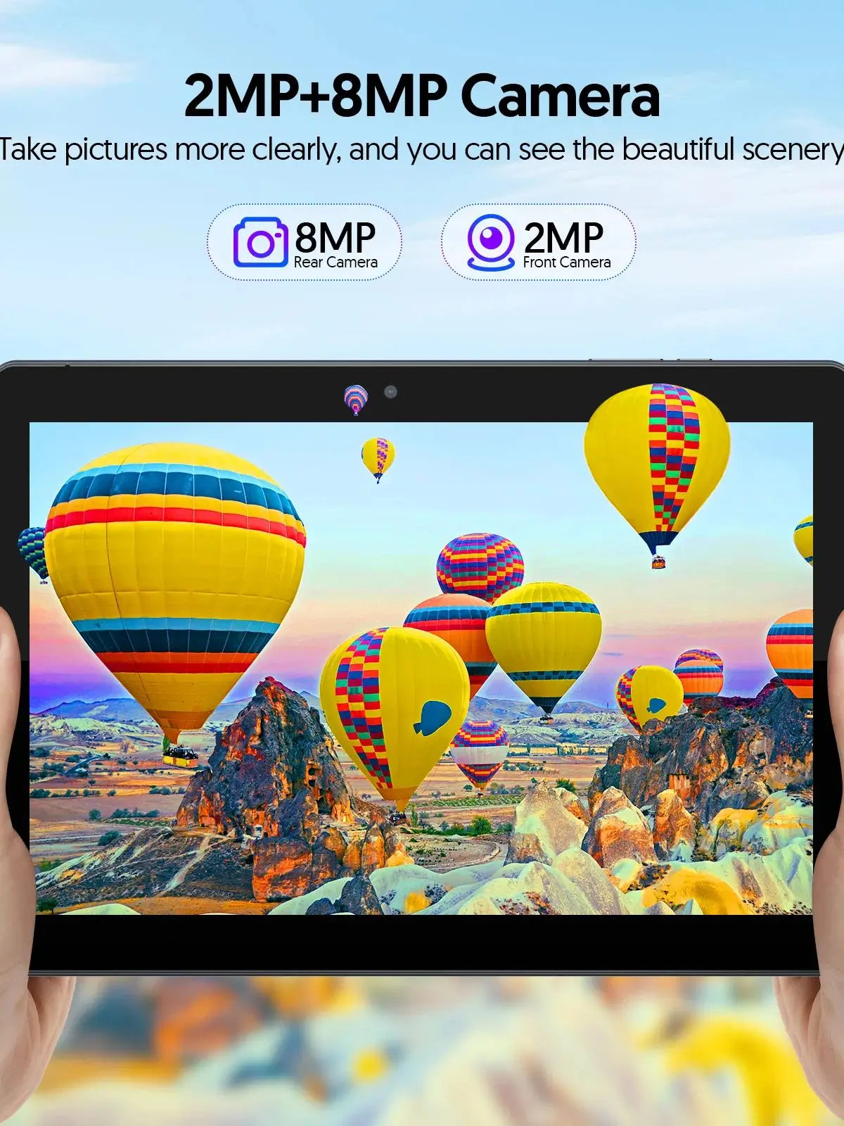 BAKEN 10.1-inch Android13 tablet, 4(2+2)GB+64GB, quad-core processor, dual cameras, wifi, Bluetooth, free accessories