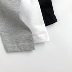 New Kids Cotton Long Sleeve T-Shirt Top 2-7Y Boys Girls Loose Basic Shirt Korean Children's Clothes 2025 Soft Undershirt Outfit
