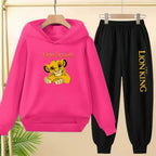 Kids Hoodie Girls Boys Clothing Lion Simba Hoodies Autumn Winter Top+Pants Aged 3 to 14 Children's Suit Tracksuit Sportwear Sets