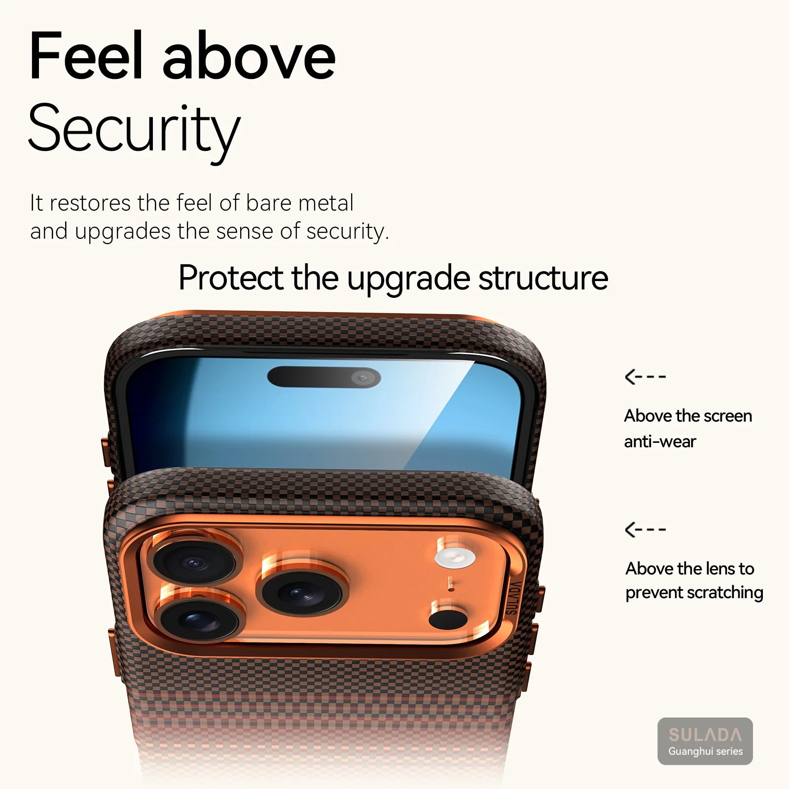 Ultra Strong Magnets Carbon Fiber Pattern Orange Case For IPhone 17 Pro Max Magnetic Wireless Charging Shockproof Protect Cover