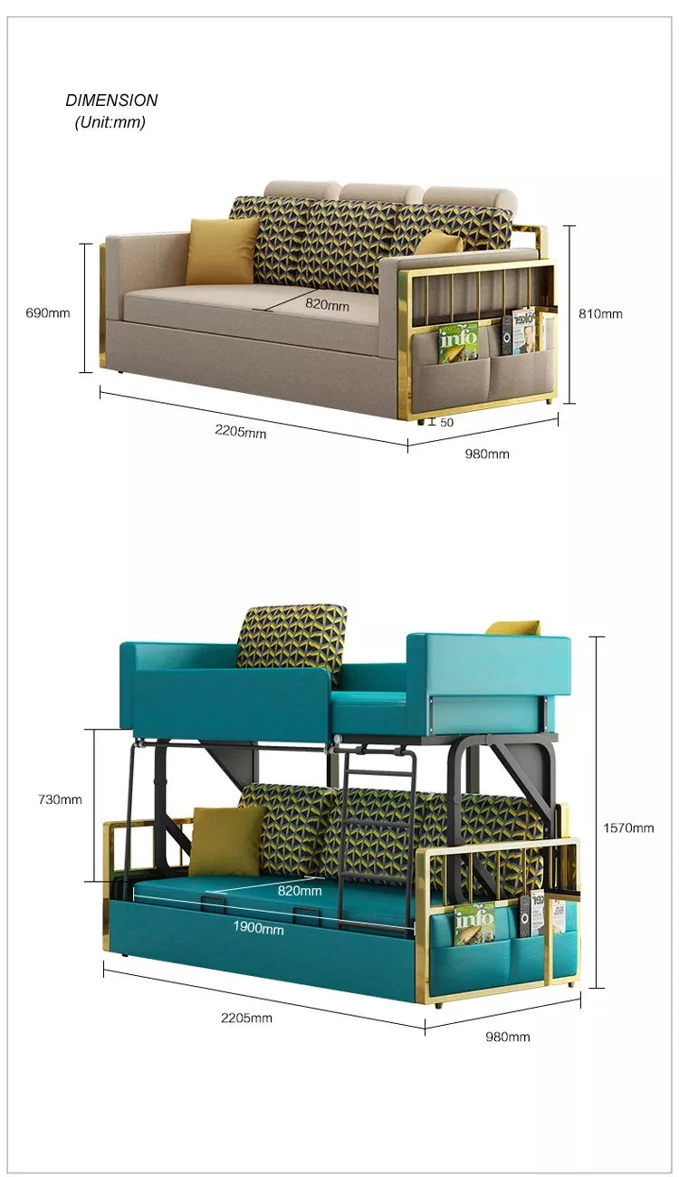 Modern Sofa Bed For Kids Children Bedroom Furniture Bunk Beds
