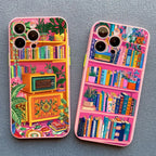 Bookshelf Small Flower Pot Mobile Phone Case For iPhone 16 15 11 12 14 13 Pro Max Mini X XSMax XR 7 8 Plus SE4 16e Silica Covers