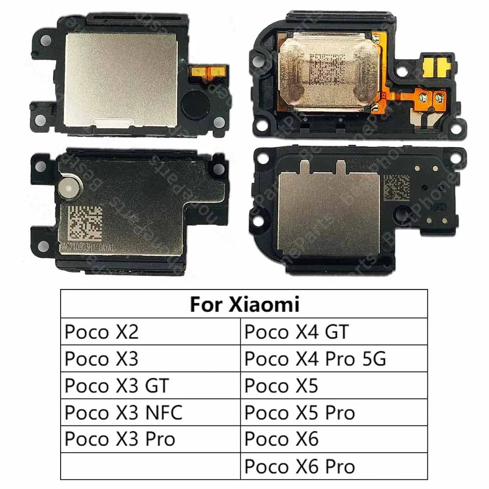 Loudspeaker For Xiaomi Poco X5 X6 Pro 5G X2 X3 NFC X4 GT Loud Speaker Buzzer Ringer Sound Module Replacement Parts