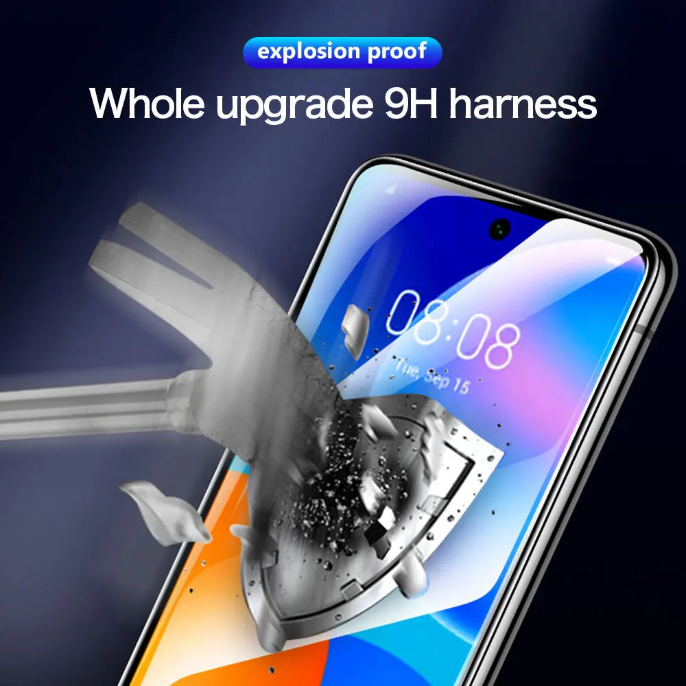 1-4Pcs Full Cover For Huawei P Smart 2021 Tempered Glass P Smart Plus 2019 2020 S Z Pro Phone Screen Protector Protective Film
