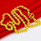 Plated 100% Pure 18K Gold Real Necklace Gold Necklace Domineering Fashion Trendy 24K 999 Men's Gold Necklace Pendant Gifts