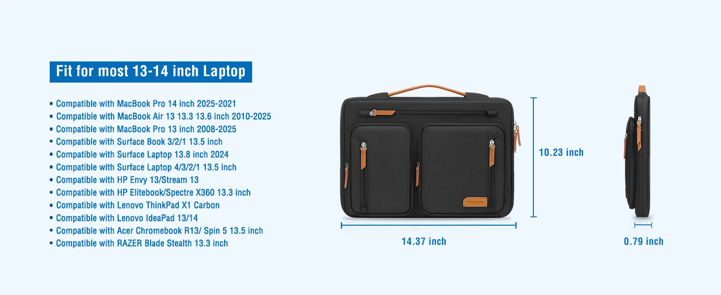 Laptop Bag for 2025 MacBook Air Pro 13 13.3 14 15 15.6 16 inch M5 M4 M3 M2 M1 HP Dell Lenovo Asus Notebook Briefcase Sleeve Case