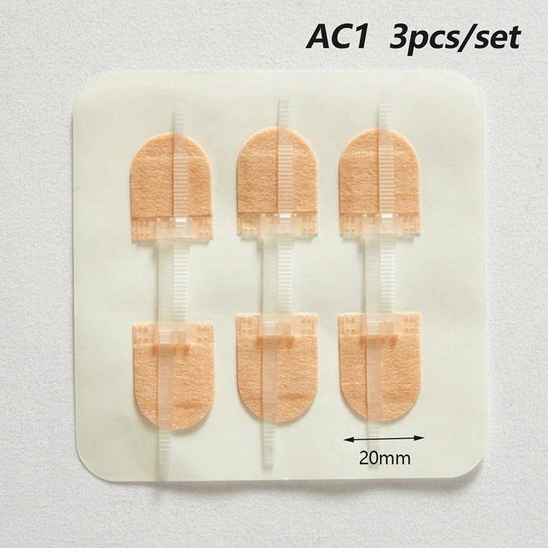 3PC/set Portable Zipper Tie Wound Closure Patch Hemostatic Patch Wound Fast Suture Zipper Band-Aid Outdoor  Safety Survival