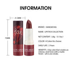 HANDAIYAN 8 Colors Velvet Nude Lipstick Sexy Red Pigments Makeup Matte Lip Stick Long Lasting Waterproof Professional Cosmetics