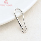 (1941) 20MM 24K Gold Color Plated Carved Earring Hook Jewerly Making Diy Jewelry Findings Accessories