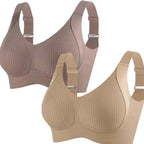 2PCS Large Size Minimizer Bras for Women Lift Support Wire-Free Seamless Comfort Make Large Bust Look Smaller & Anti-Sagging
