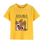 Chip and Dale Disney Kids Tshirts Cartoon Double and Trouble Print Summer Twins Tops Tees Funny Boys Girls Best Friends Shirts